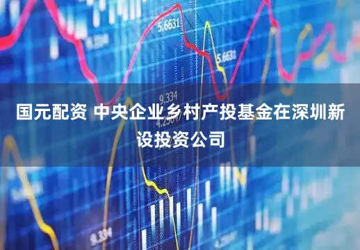 国元配资 中央企业乡村产投基金在深圳新设投资公司